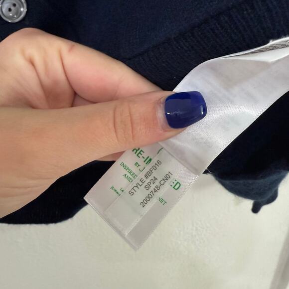 NWT J.Crew Cashmere Patch Pocket Cardigan Sweater BF016 in Black Size XXS - Picture 9 of 9